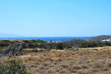 Voutakos, parcelle 4784 m2 avec permis de construire et vue mer