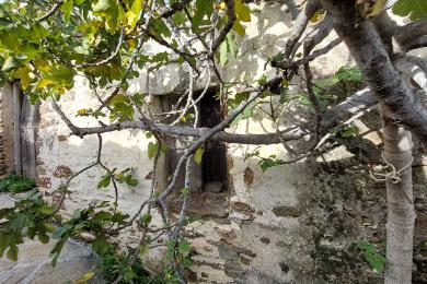 Paros, Lefkes, plot and old buildings with sea view