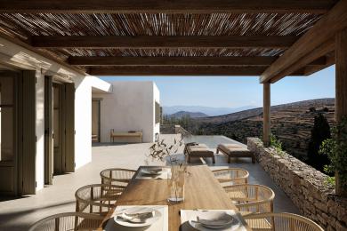 Lefkes, spectacular modern house with magnificent views