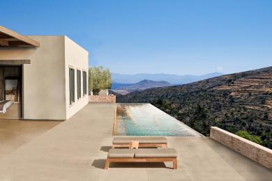 Lefkes, spectacular modern house with magnificent views