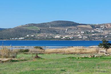 Pounta, land parcel with view to Antiparos and the sunset