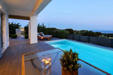 Aspro Chorio, two storey house with panoramic sea view